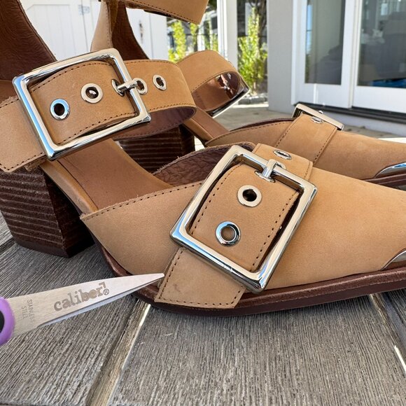 New Jeffrey Campbell x Free People Hendrix Heels Brown 8.5 - Picture 4 of 11